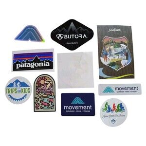 10x Hike Bike Climb Outdoor Stickers Mixed Lot Patagonia Boulder Butora Idaho CO